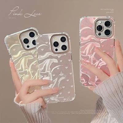 Simple Ins Love for Iphone15 for Apple 16 Mobile Phone Case 14pro Max Fresh 12 Hard 13 Water Ripples