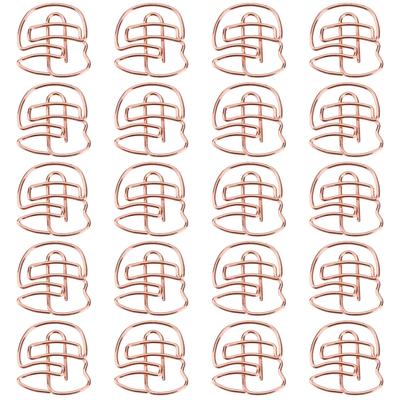 20pz Fermacarte Carini Oro Rosa Forma di Amburgo Segnalibri Clip per Planner Cancelleria