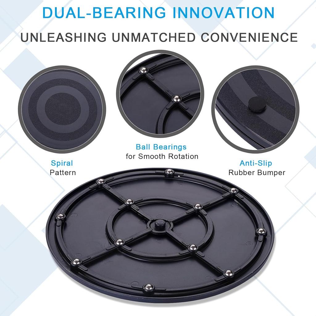 8 Inch Lazy Sn Turntable Organizer, Eichzer Premium Heavy Duty Rotating Swivel Stand with Steel Ball Bearings for Model/Rotating Plants/Crafts