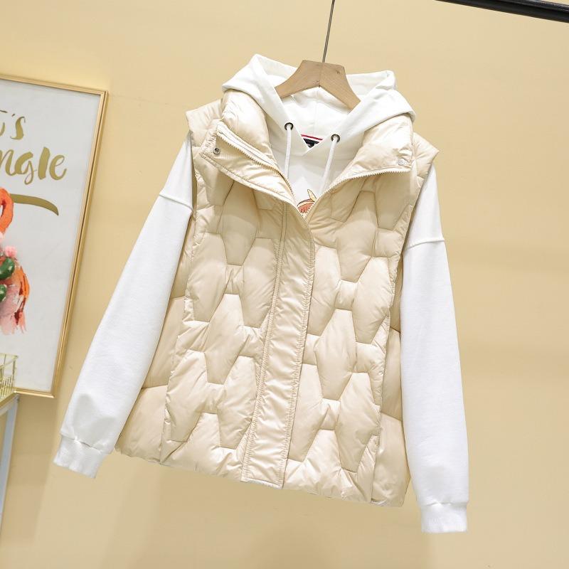 Loose warm down cotton vest women's autumn and winter short style with its own coat jacket vest