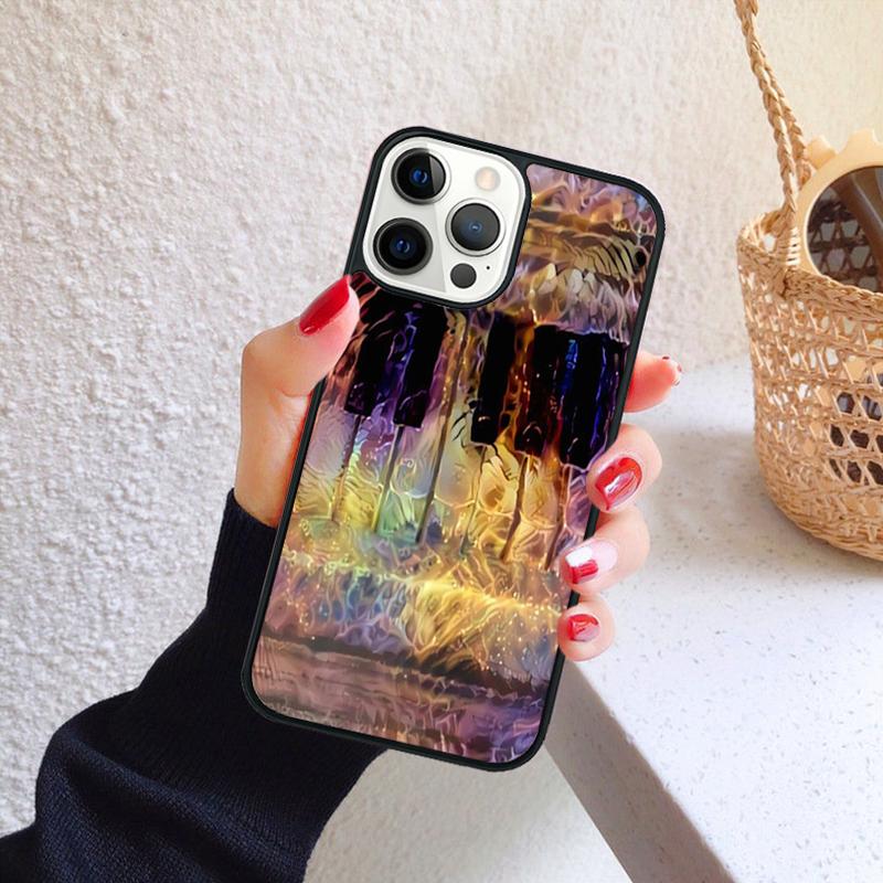 Musik Klaviertasten Handyhülle für iPhone 17 Air 16 Coque 15 14 12 13 PLUS 11 PRO MAX Rückseite Fundas Schale