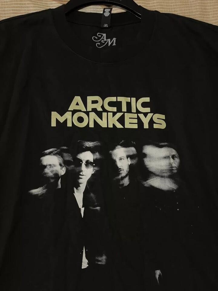 90s Artic Monkeys Band Graphic short sleeve black T shirt Reprint S