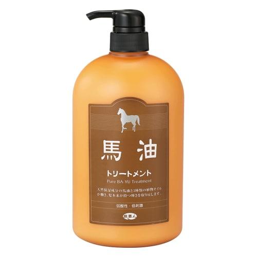 azuma shoji horse oil shampoo & horse oil treatment tabibijin 2-piece bottle set [comes with 2 imabari towel handkerchiefs]  checked pattern