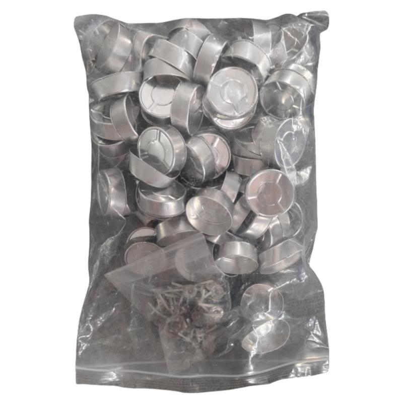 100Pcs Metal Candle Cups Tealight Tins Jars and 100Pcs Candle Wicks Cores for DIY Candle Making and Home Decors Projects