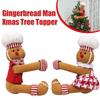 Gingerbread Man Xmas Tree Topper Wine Bottle Cover Hugger Decorative Wine Bottle Holder Multi-Function for Home Holiday Party