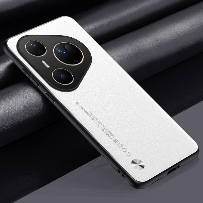 Plain Leather Phone Case for HUAWEI Pura 80 Ultra 80Pro + Matte Silicone Soft Bumper Cover Cases For Pura 70 Ultra 70 Pro Plus