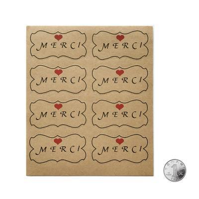 10 Sheets Adhesive Baking Seal Sticker for Christmas Party Favor Gift Bag Candy Box Decor Simple Blessing Words Gilding Sticker