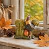 Festive Tabletop Ornament Set Autumn Harvest Figurine Ornament, Decorative Resin Statue, Turkey/Scarecrow/Pumpkin Vintage Festival Displays