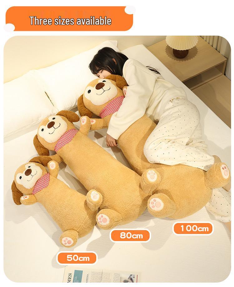 Large Cute Dog Body Pillow for Side Sleepers - Plush Sleep Aid and Bed Companion