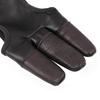 Huwairen Cowhide PU Velvet Hunting & Archery Three-Finger Gloves with Arm Guard