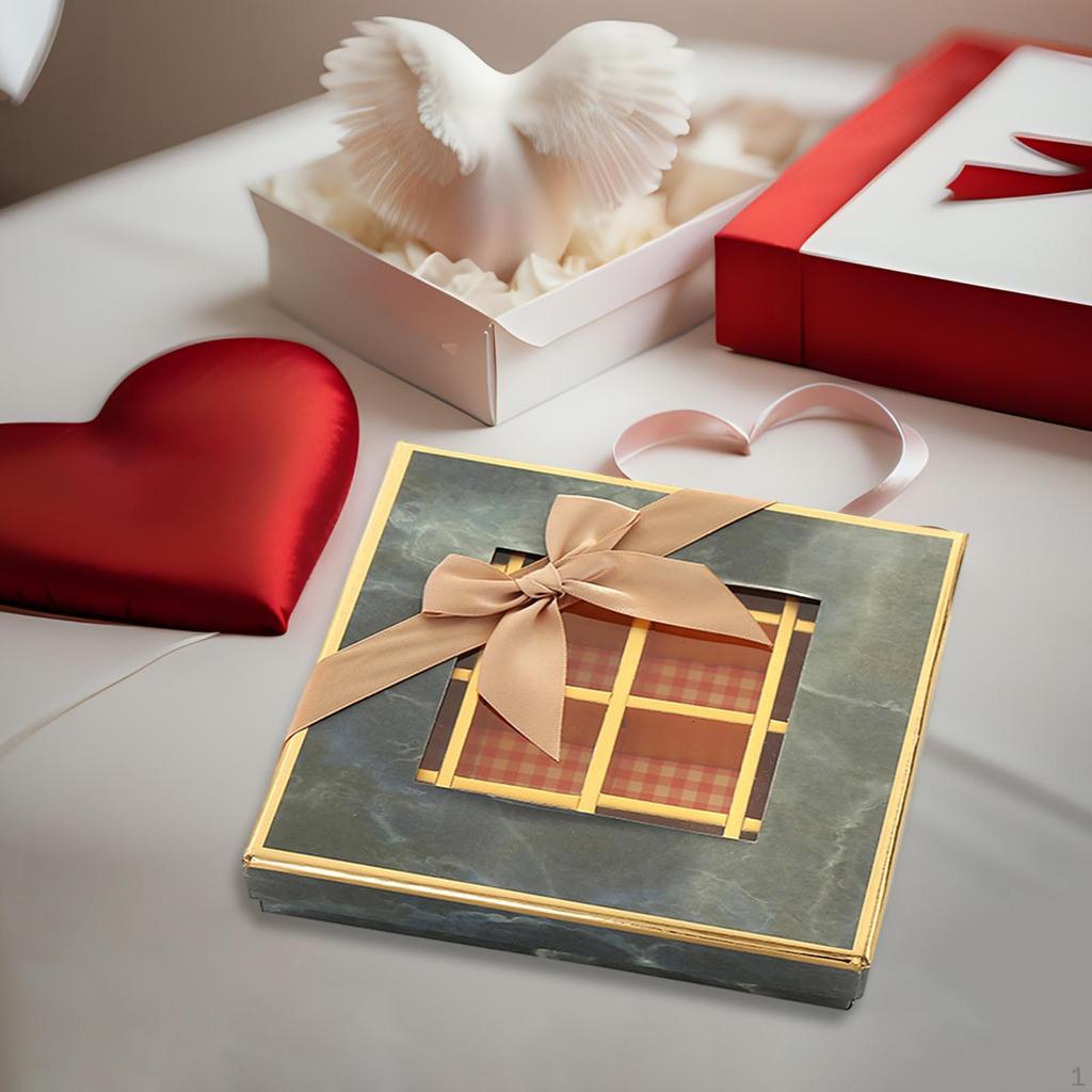 Candy Box Empty 9 Compartments Gift Multipurpose Valentine's Day Cookie Boxes for