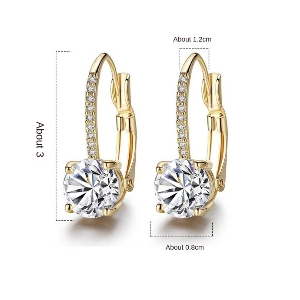 New Earrings, High-end and Elegant, Zircon-encrusted Earrings, Simple Geometric Design, Personalized Earrings, Light Luxury