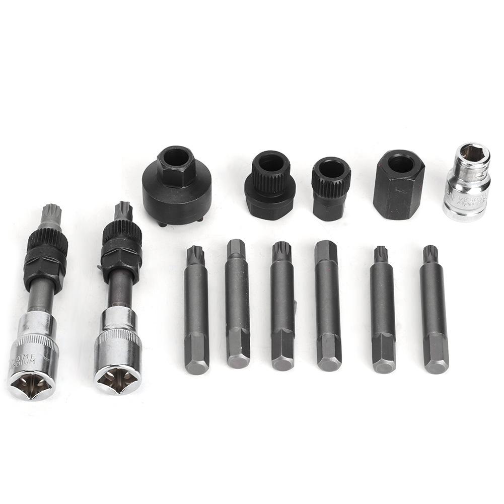 13 szt. Zestaw nasadek do demontażu koła pasowego alternatora, zestaw narzędzi serwisowych do samochodów marki Ford