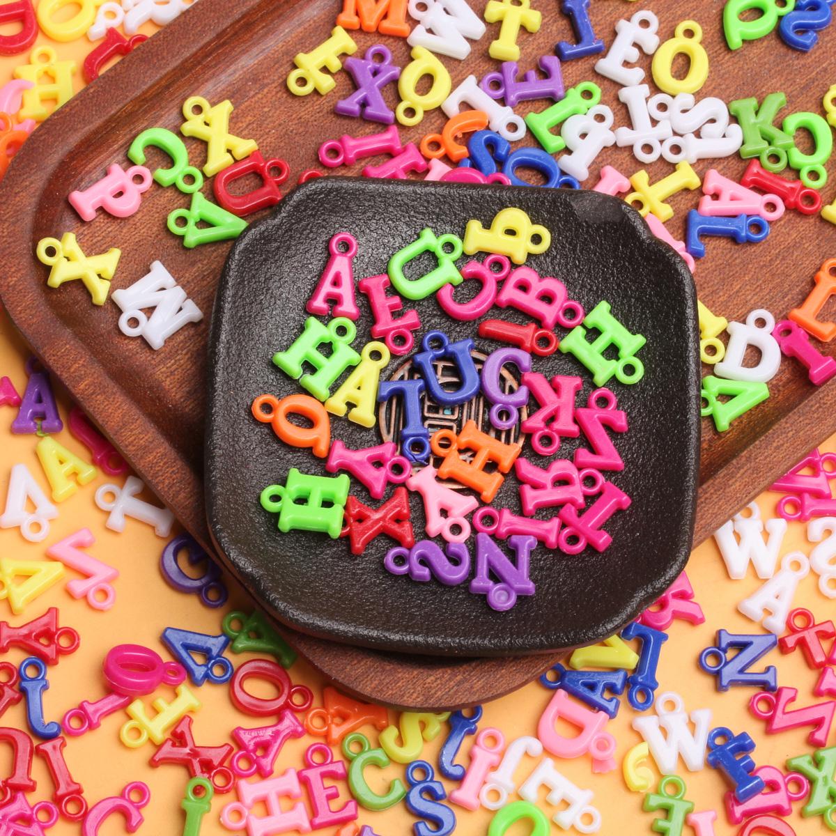 

500 г, около 2000-3000 шт., акриловые бусины для самостоятельного изготовления ювелирных изделий, детское ожерелье, браслет, случайные буквы, кулон, аксессуары, цифровые бусины Style 5