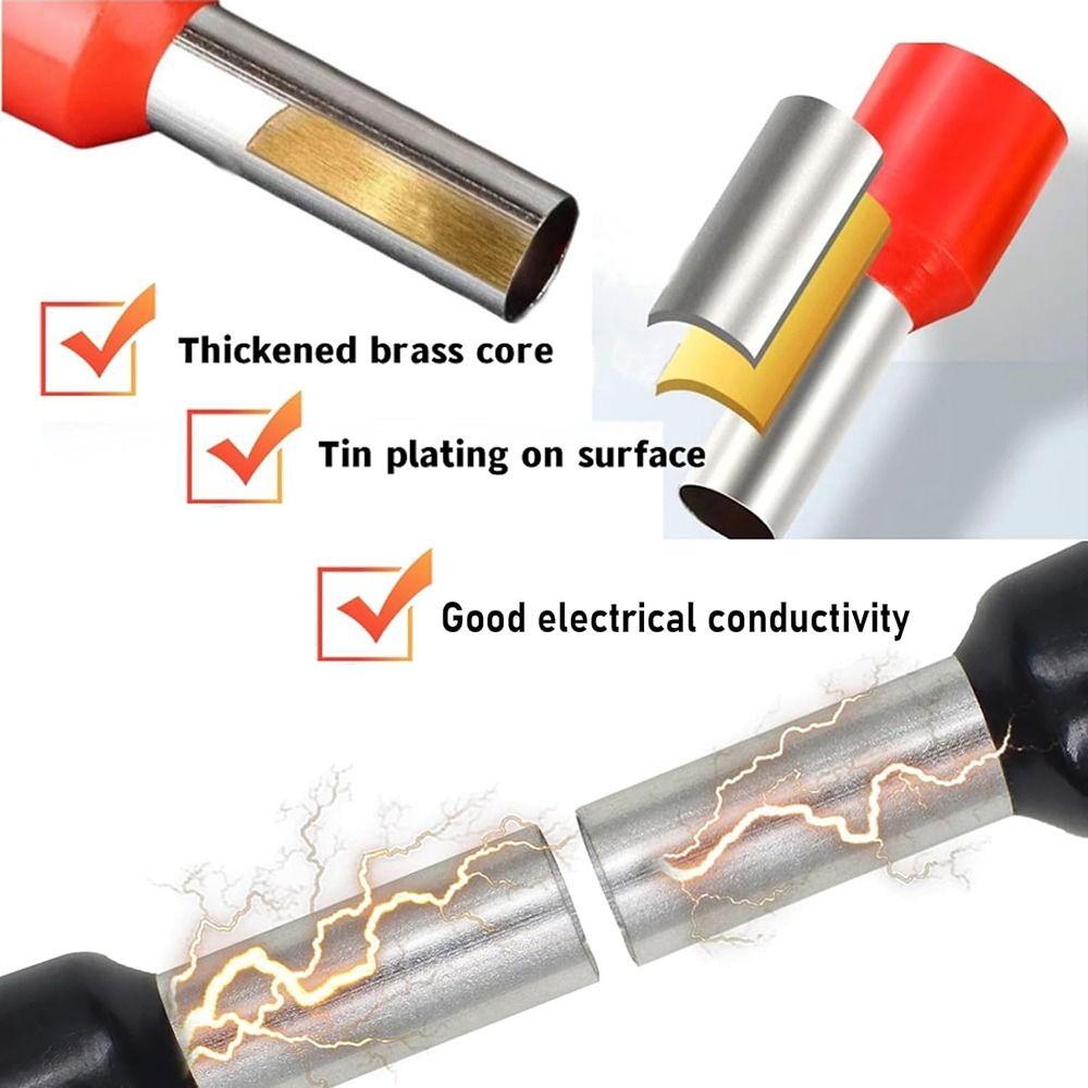Insulated End Insulated Cable End Crimps Ferrule Assorted Size Box Set Wire Ends Terminals Wire Ferrules Terminals