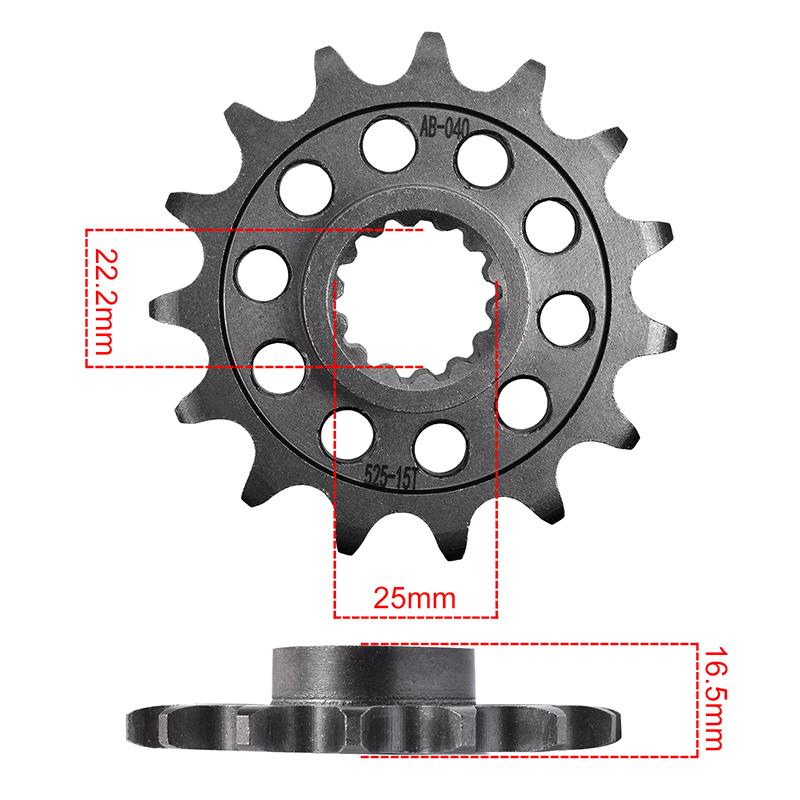 525 15T 45T Motorcycle Front Rear Sprocket Gear Wheel Cam for Ducati 820 Hypermotard 821 Hypermotard 2014-2016 front 15T