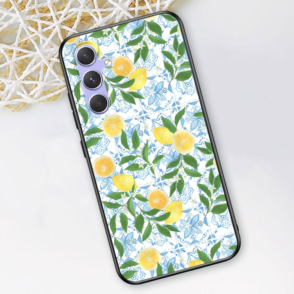 Summer Fruits Lemon Case for Samsung Galaxy A51 A53 A54 A31 A52 A12 A13 A21s A22 A32 A11 A22 A33 A41 A52s A73 TPU Phone Cover