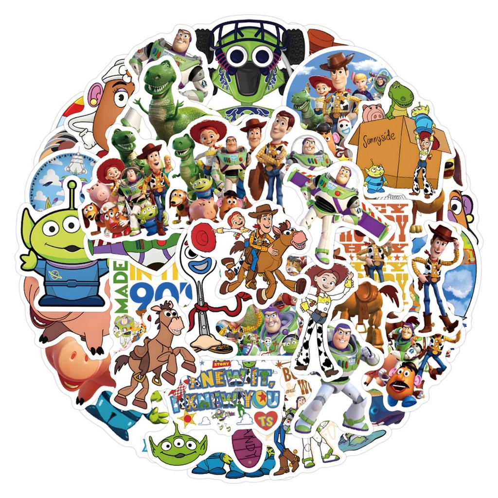 Toy Story Doodle Waterproof Stickers Set (55 Sheets) - Perfect for Skateboards and Water Cups