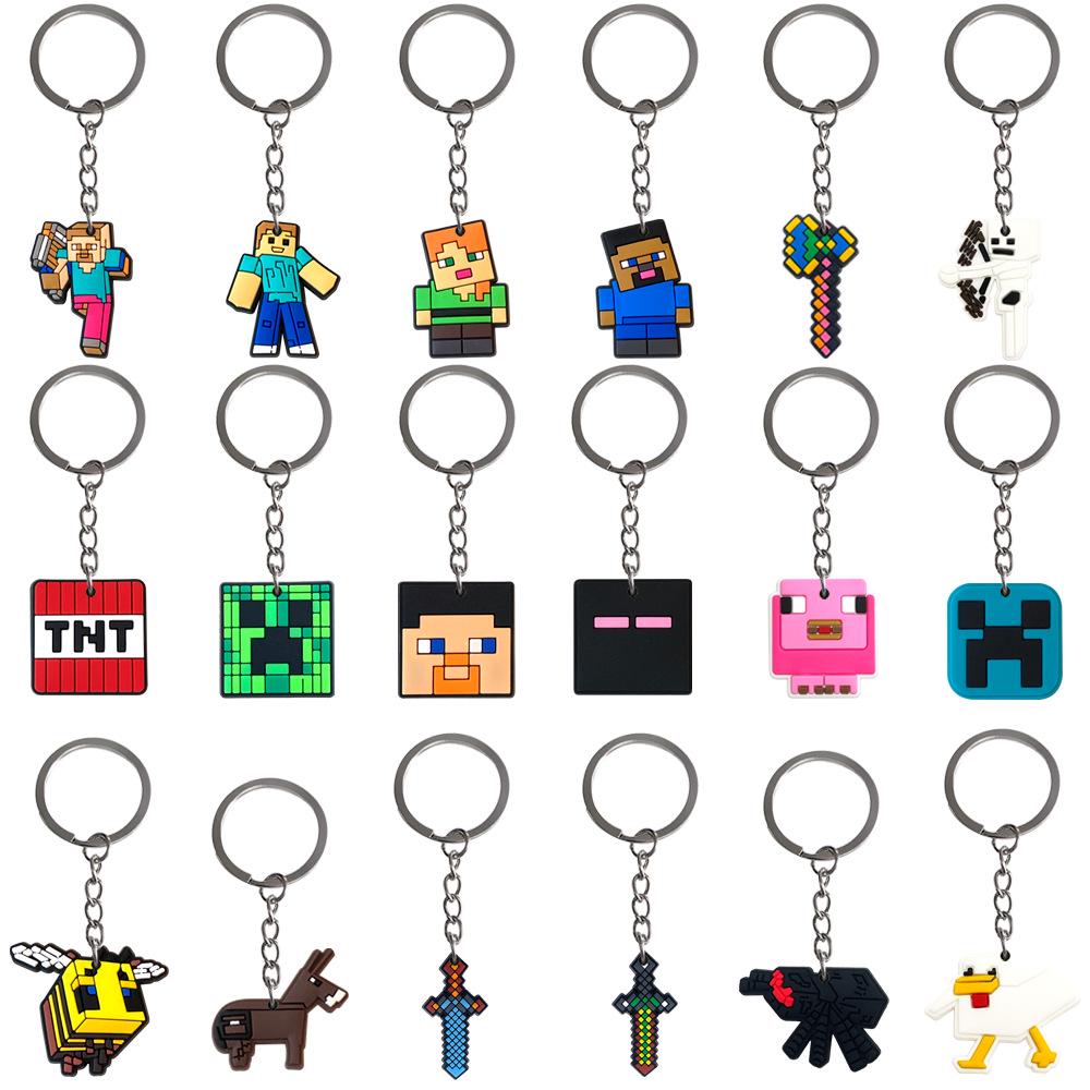 Minecraft Keychain Cartoon Bag Charm & Backpack Pendant