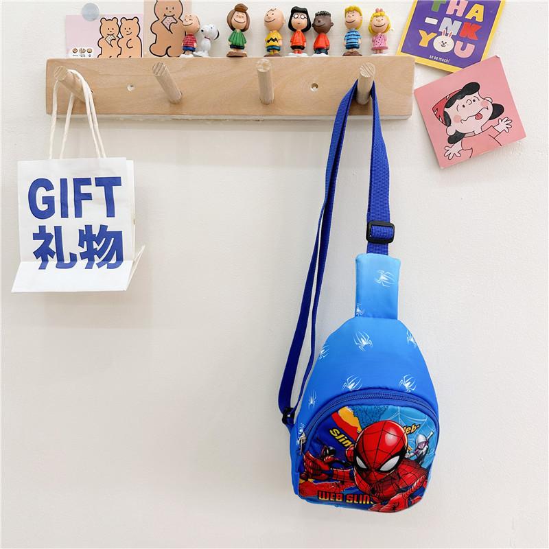 Adorable Cartoon Kids Nylon Chest Bag For Boys And Girls With Large Capacity Blue5