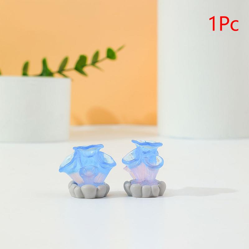 Potted Plants In The Shape Of Noctilucent Marine Resin Fish Tank Landscape Fish Aquatic Ornament Aquarium Decoration Accessories