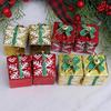 Christmas 2025 Plastic Ornaments Snowflake Pattern Exquisite Mini Gift Box Festival Decorations 4pcs/Box