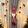 Plush Curtain Holders Christmas Gnome Buckle, Scandinavian Santa Doll Tiebacks, Window Decorations Faceless Dwarf Holdback Fastener for Holiday