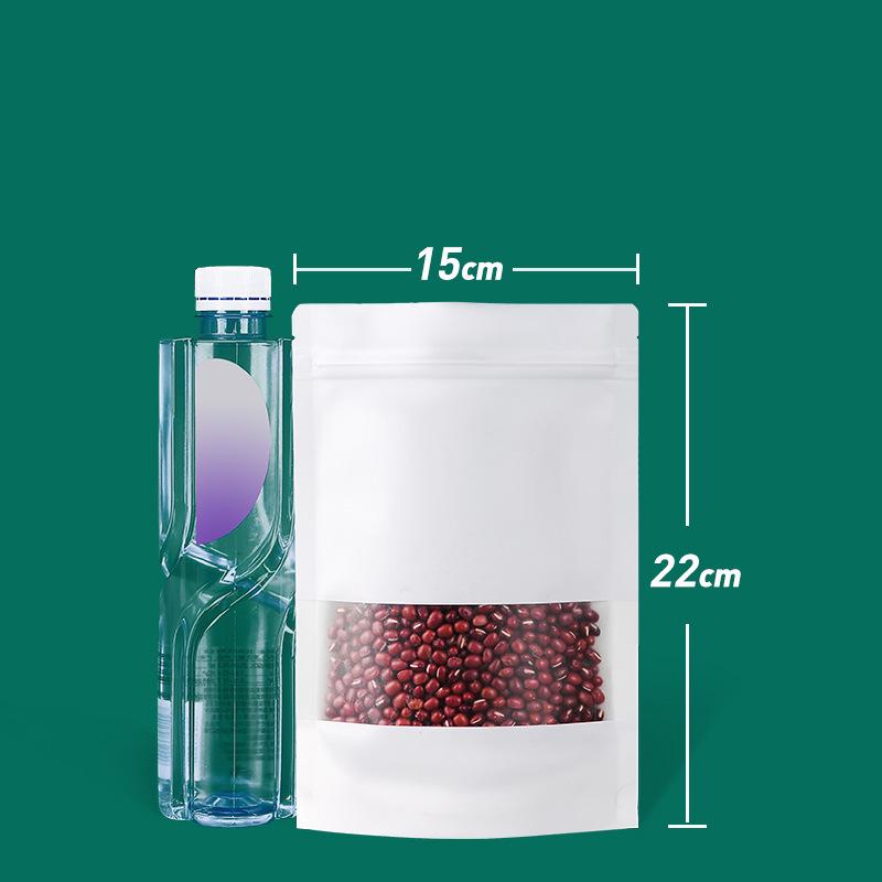 Self-Standing Kraft Ziplock Bag for Tea and Nuts Packaging