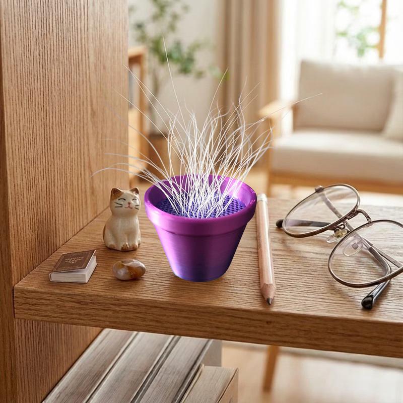 Pet Whisker And Fur Collector Cat Whisker Holder Mini Flower Pot Design Desktop Ornament Collectible Keepsake For Cat Owners