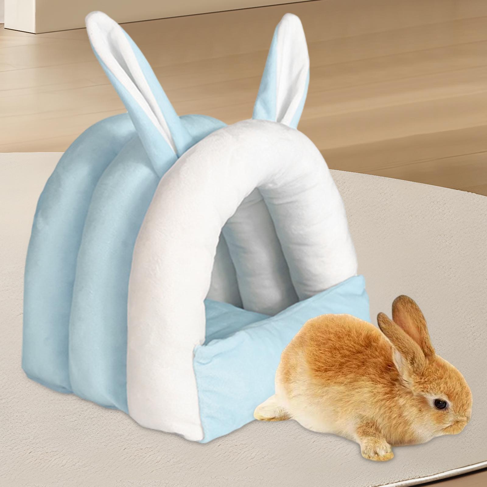 Rabbit Bed House Cute Nest Winter Warm Cozy Guinea Pig Cave Beds Bunny Bed for Rabbit Hamster Hedgehog Bunny Chinchilla