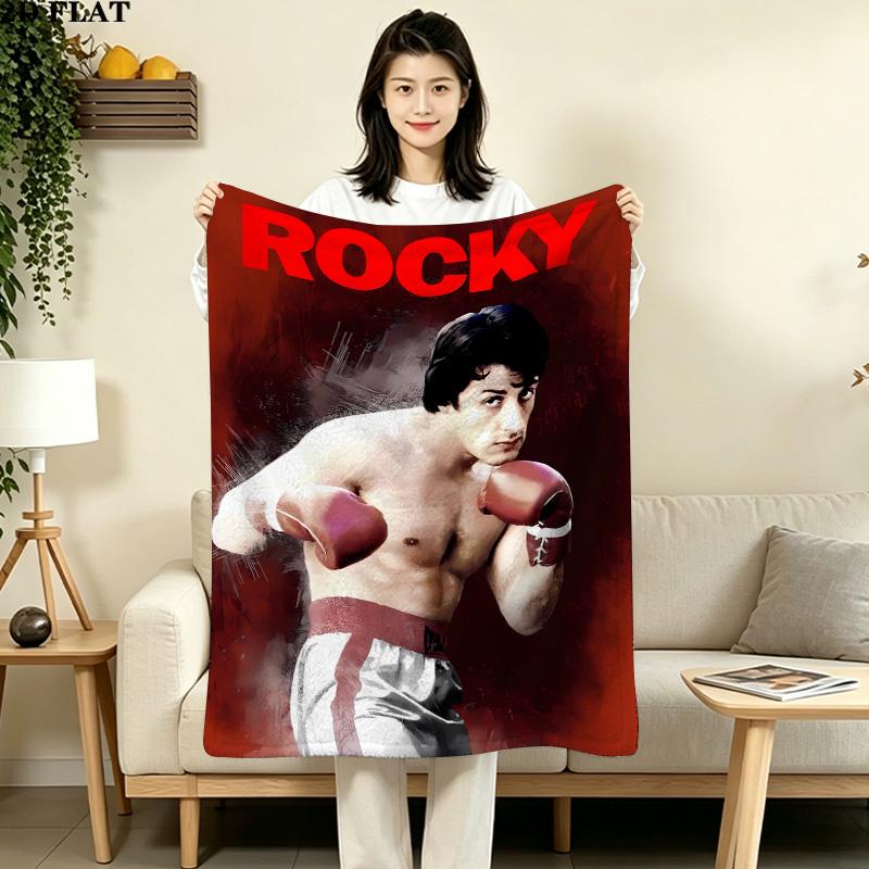 1PC Rocky Patterned Flannel Blanket Suitable For All Seasons For Home Decor Warmth And Comfort Gifts Holiday Present