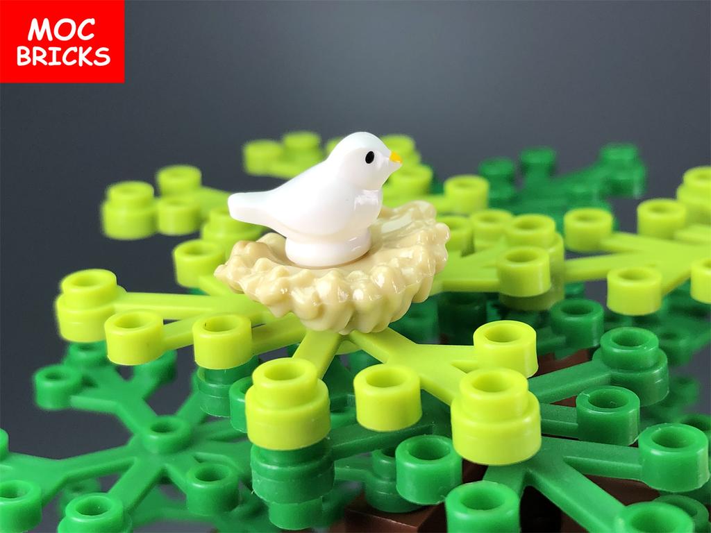 MOC Blocks Animal Bird Sparrow dove of peace Ruff Assembles Particles City Construction Bricks Accessories Playthings Plastic Material playthings