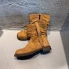 New retro Maillard stacking boots autumn and winter locomotive boots children's versatile short boots women's Martin boots