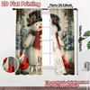 Minimalist Flat Printing Jit Curtains Without Rod Festive Snowmen Popular Fabric All Seasons Set Of 2 Made Polyester