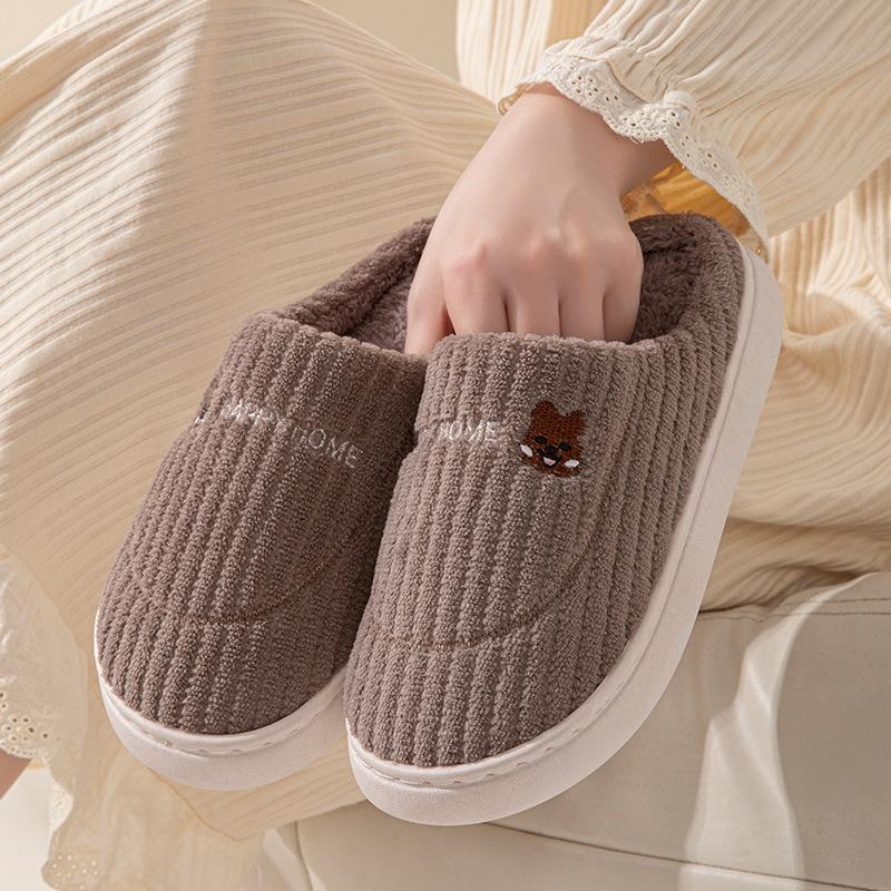 Cotton slippers autumn and winter couple home slippers indoor shoes warm cotton shoes non-slip cotton mop winter models