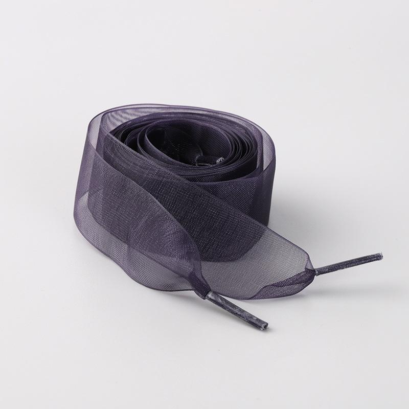 New 2.3CM Width Flat Silk Shoelace Mesh Yarn Shoelaces Sneakers Rope Shoe Laces for Shoes 100/120/140/160CM Shoes Accessories