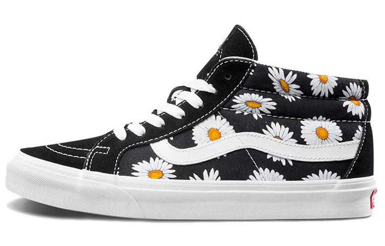 Vans SK8 Mid Flower Pattern  Black White  VN0A391FTOZ 38