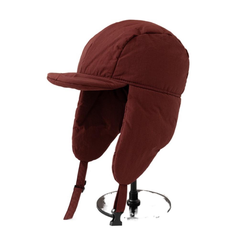 Eiderdown Bomber Hat Thick Ushanka Fur Hat Outdoors Winter Cap  for Men Women