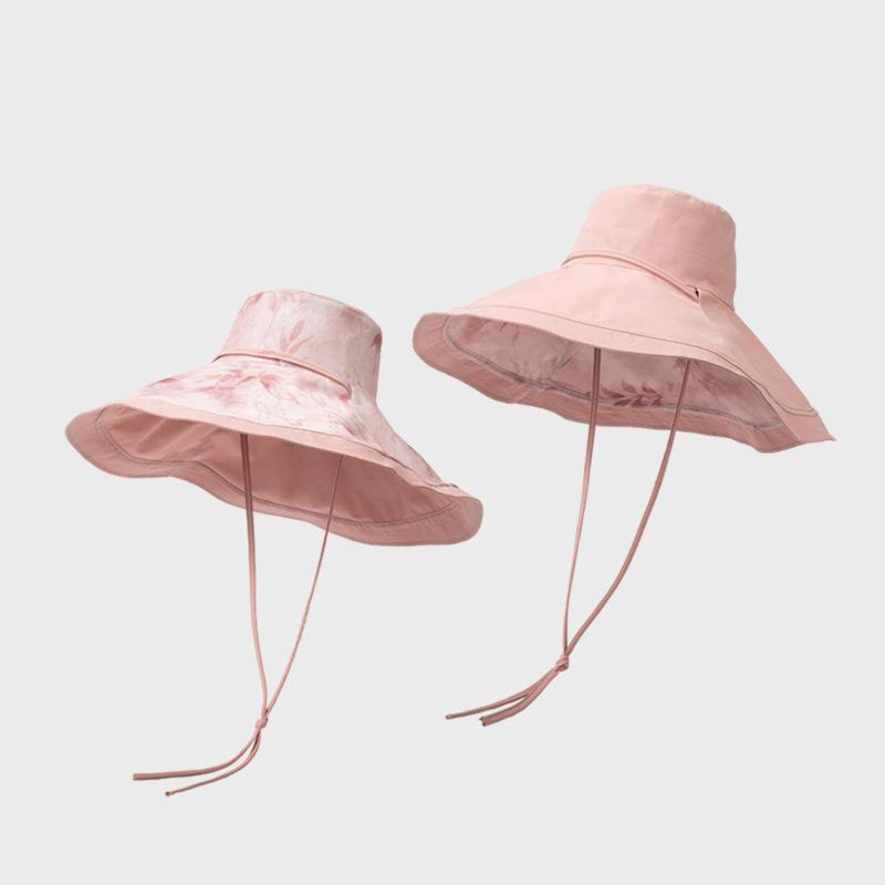 Women's Double-Sided Fisherman's Hat with Big Brim Printed Summer Sun-Protection and Uv-Protection Sun Hat