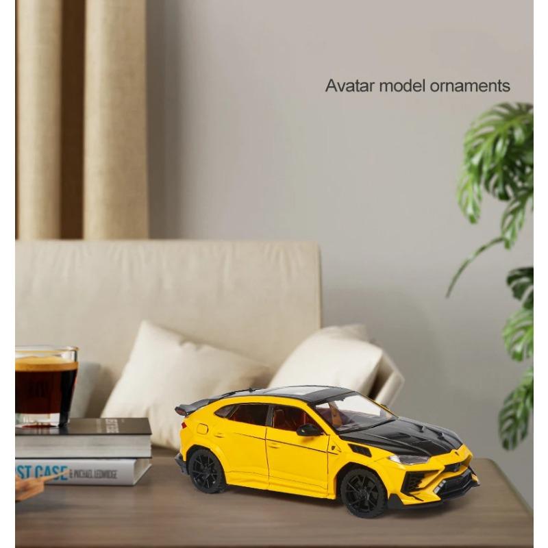1/24 Lamborghini URUS Bison Mansory SUV Alloy Cast Toy Car Model Sound and Light Children's Toy Collectibles Birthday Gift