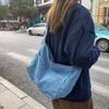Denim Bag Women's Shoulder Shopping Bag College Student Large Capacity Class Bag