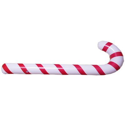 Julprydnader Käpp Mode Fint utförande PVC Xmas Ornament Käpp Uppblåsbar jultomte Walking Stick Leksak Julpinne