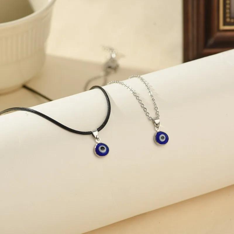 Turkey Evil Eye Pendant Necklaces for Women Girls Friends Blue Turkish Demon Eyes Chokers Gold Color Chain Necklace Jewelry