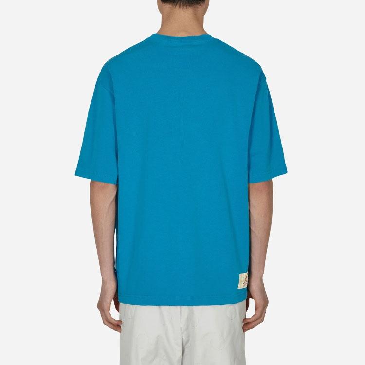 Air Jordan X Union Crossover SS22 Solid Color Character Alphabet Printing Round Neck Short Sleeve Asia Edition Blue Men's DM2840-483