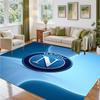 Napoli FC Design Crystal Velvet Rug Soft Decorative Mat for Bedroom Entrance