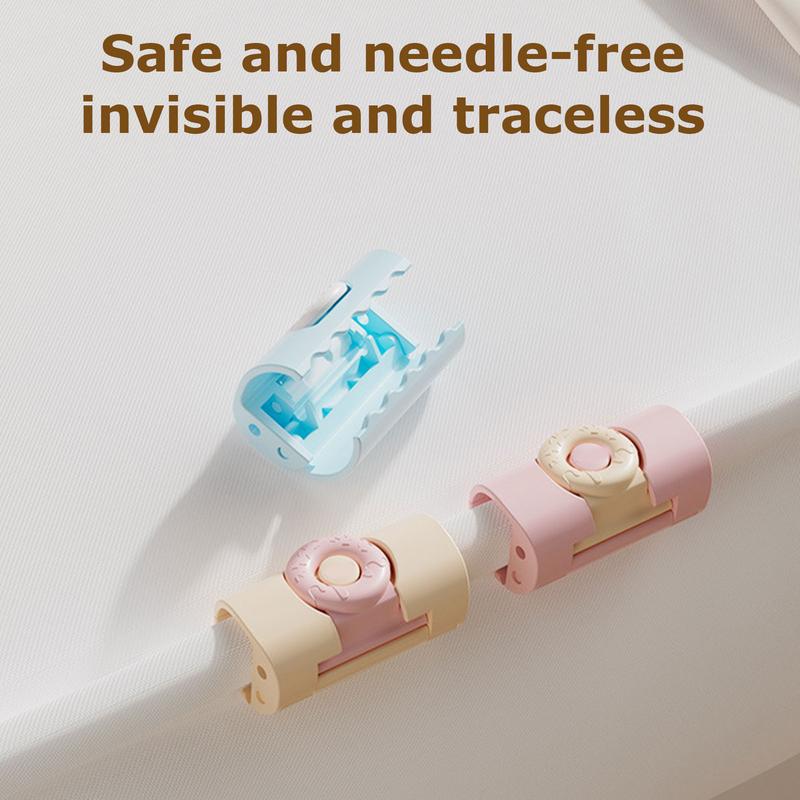 Bedsheet Clips 6pcs Donut Cylindrical Mattress Grippers Non-slip Bed Sheet Fasteners Firm Tight Accessories For Store Packaging