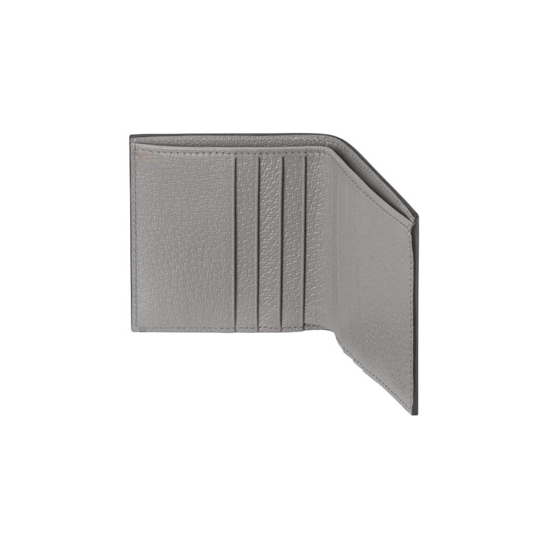 Gucci Letter Logo Flap Closure Leather Wallet Men's Black