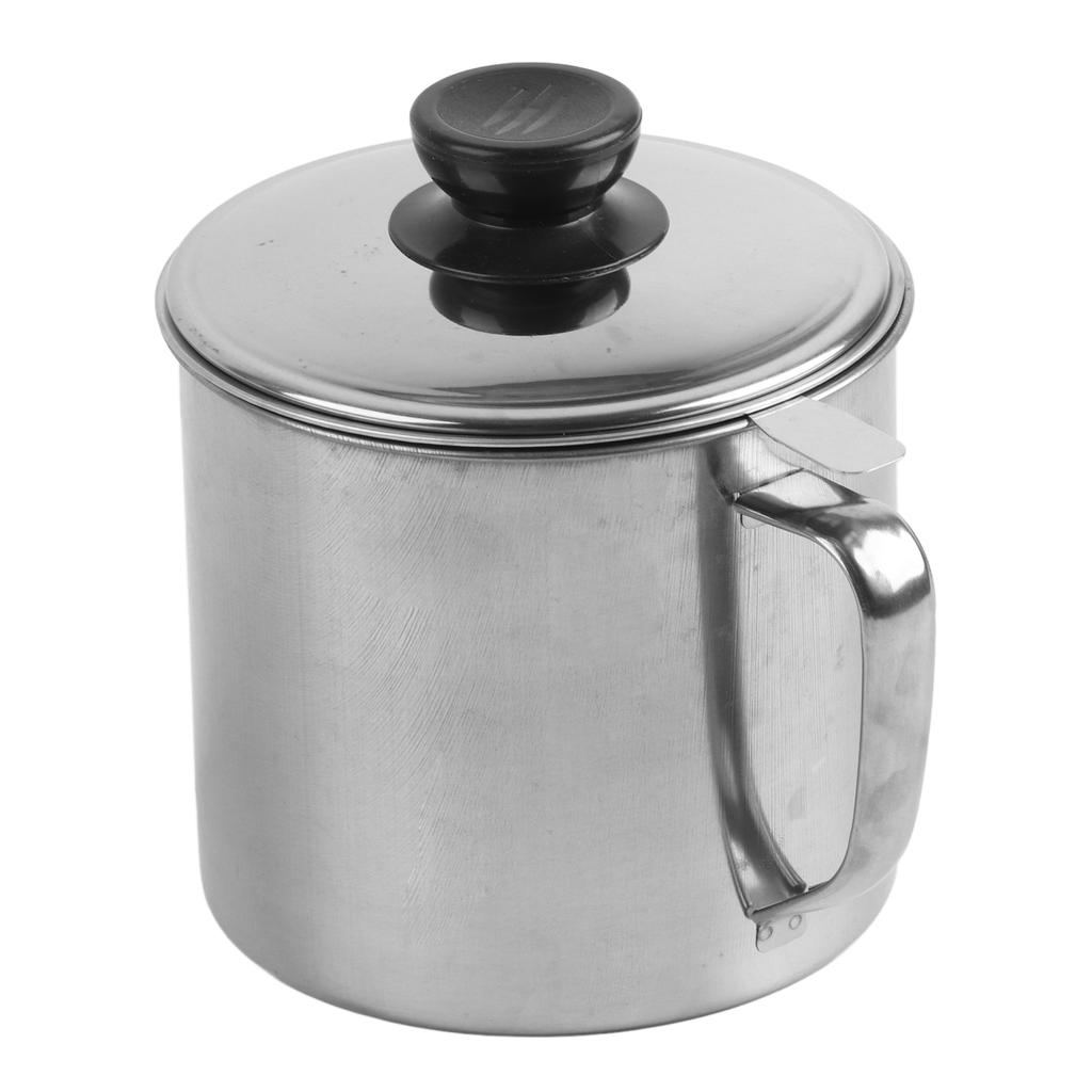 Oil Strainer Pot 1.3L Capacity 304 Stainless Steel Cooking Oil Container Anti Leakage for Home Restaurant