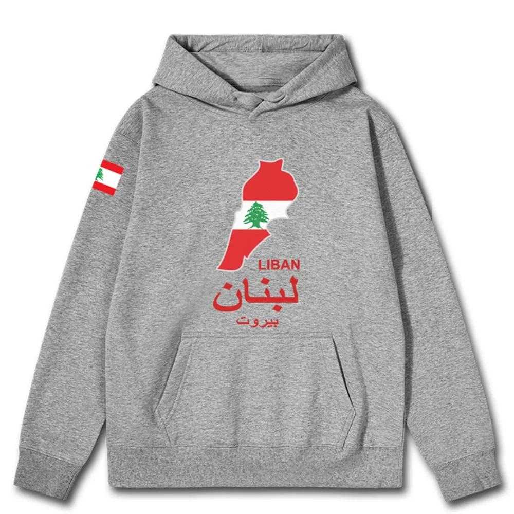 Libanon Libanon Nationalkarte Herren Hoodies Schwarz Weiß Sportbekleidung Pullover Herren Bedruckt Herren Hoodie Kleidung Herbst Winter