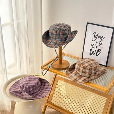 Spring and Summer New Double-sided Plaid Bucket Hat, Thin Versatile Basin Hat, Light and Quick-drying Outdoor Sun Protection Hat